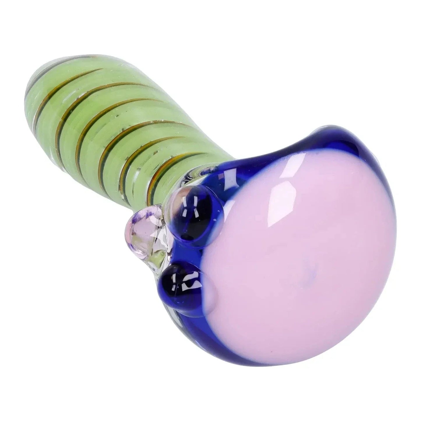 Swirling Double Blown Spoon Pipe - 4.5 in
