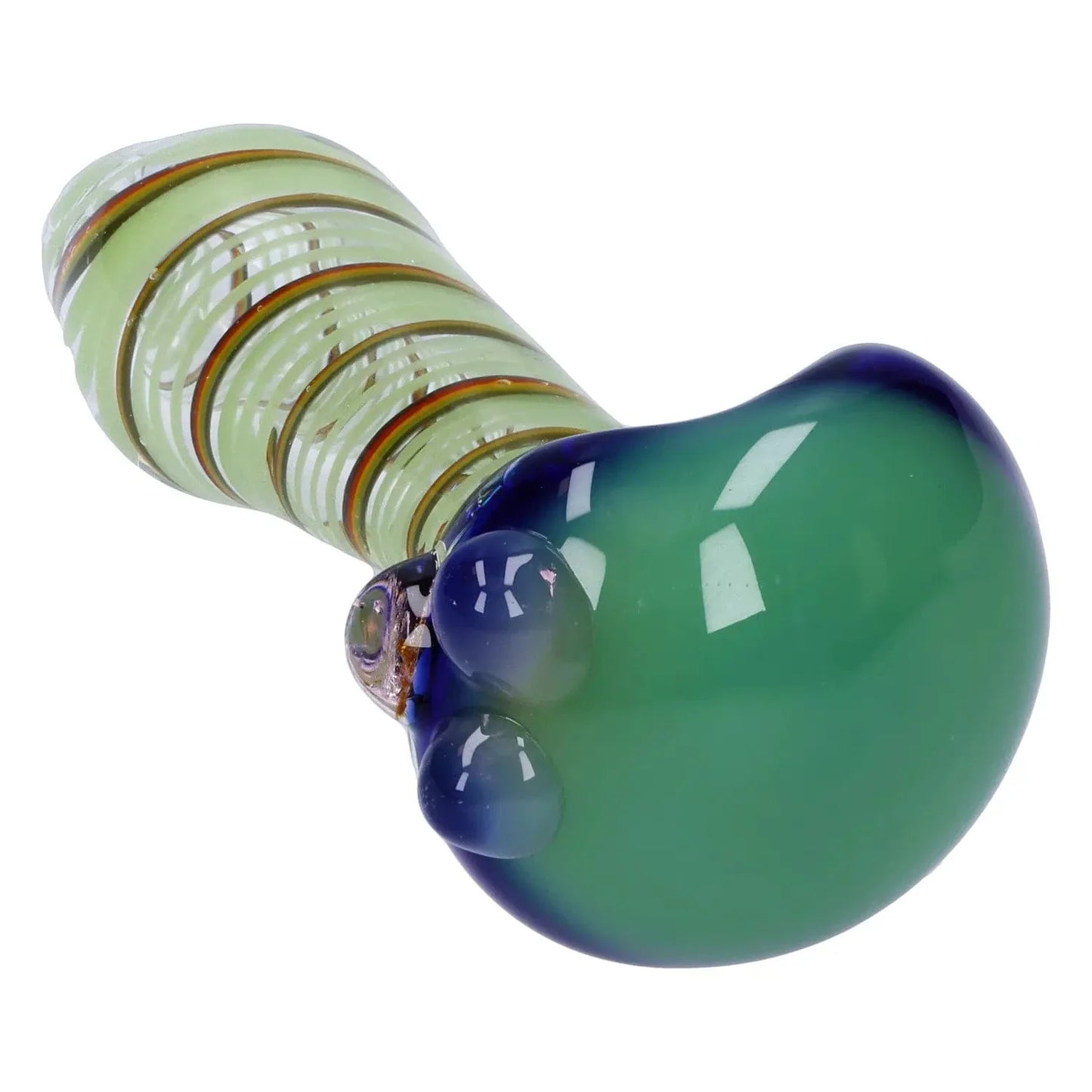 Swirling Double Blown Spoon Pipe - 4.5 in