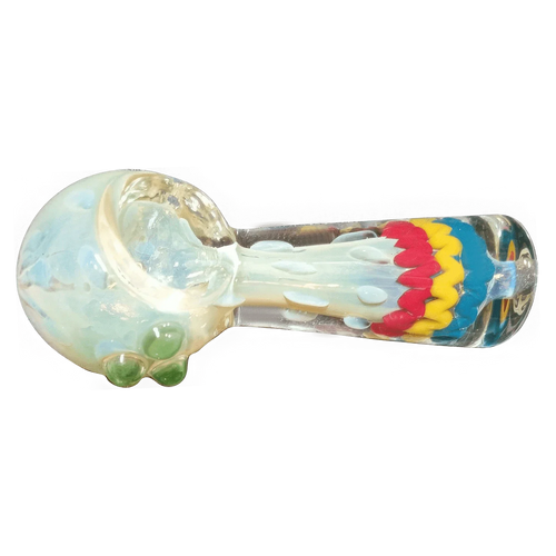 Twisting Color Wrap Spoon Pipe - 4in.