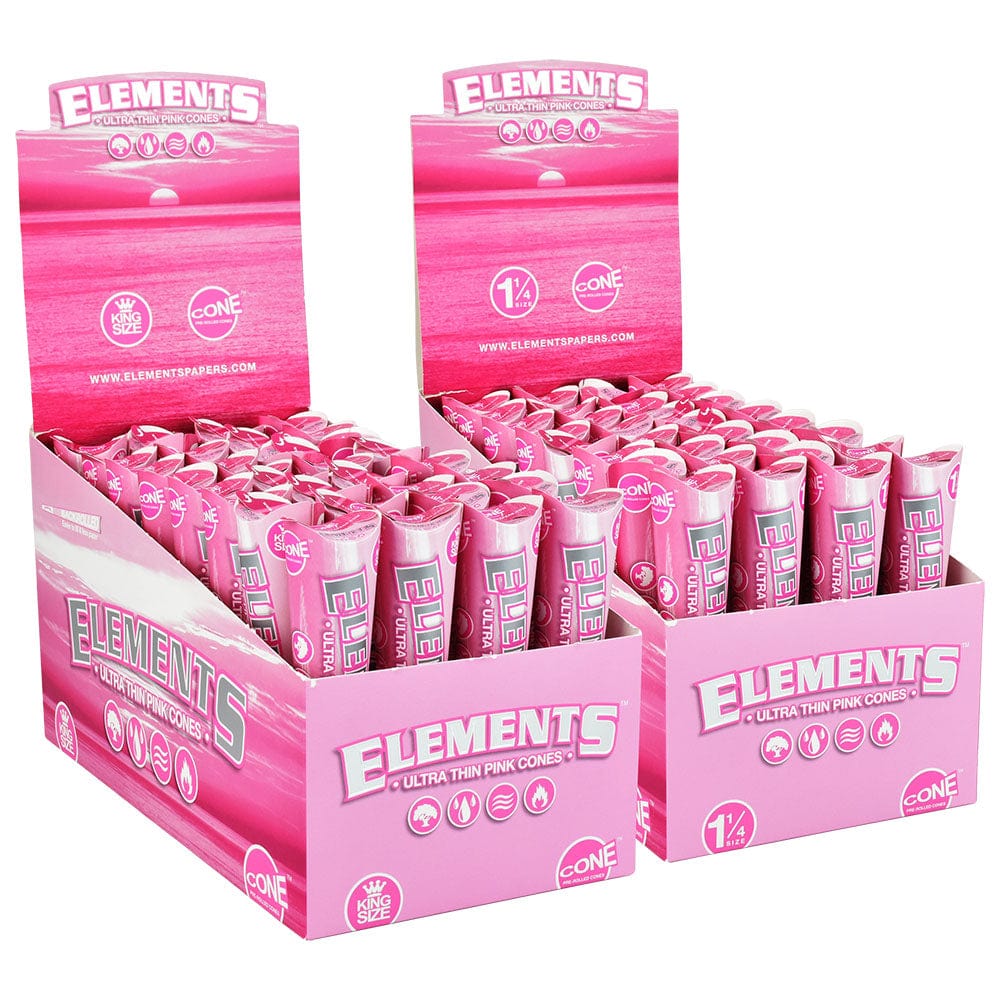 Elements Ultra Thin Pink Cones | 32pc Display