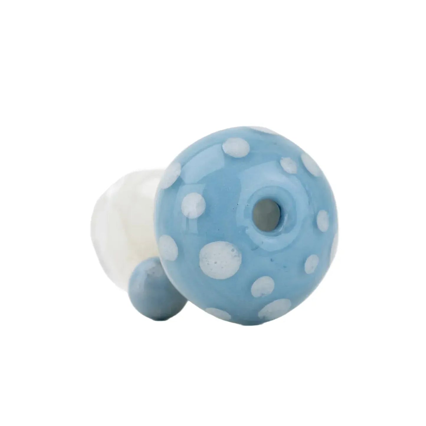 Empire Glassworks PuffCo Pivot Glass Mouthpiece - Blue Mushroom