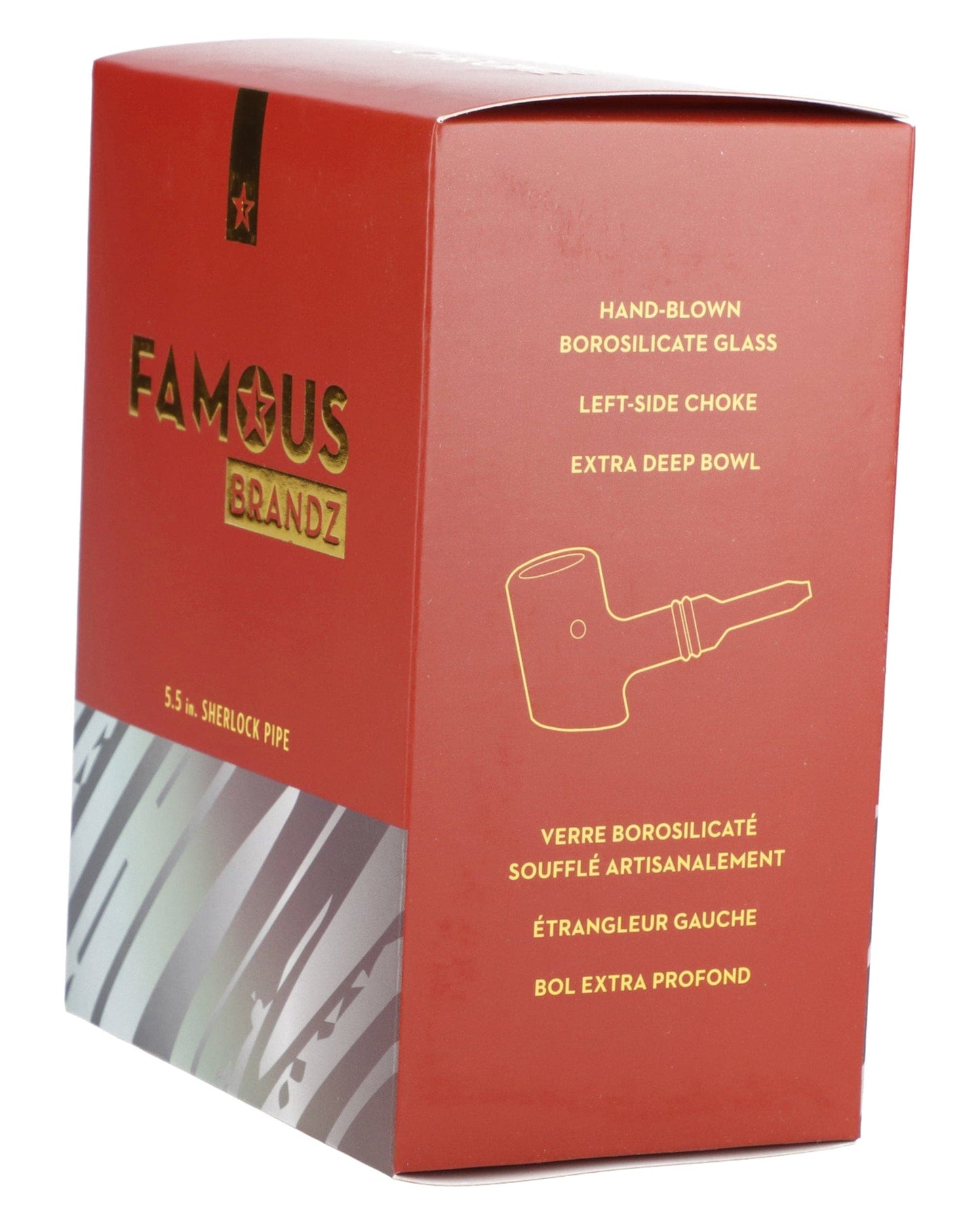 Chrome Famous X Fumed Large Sherlock Pipe