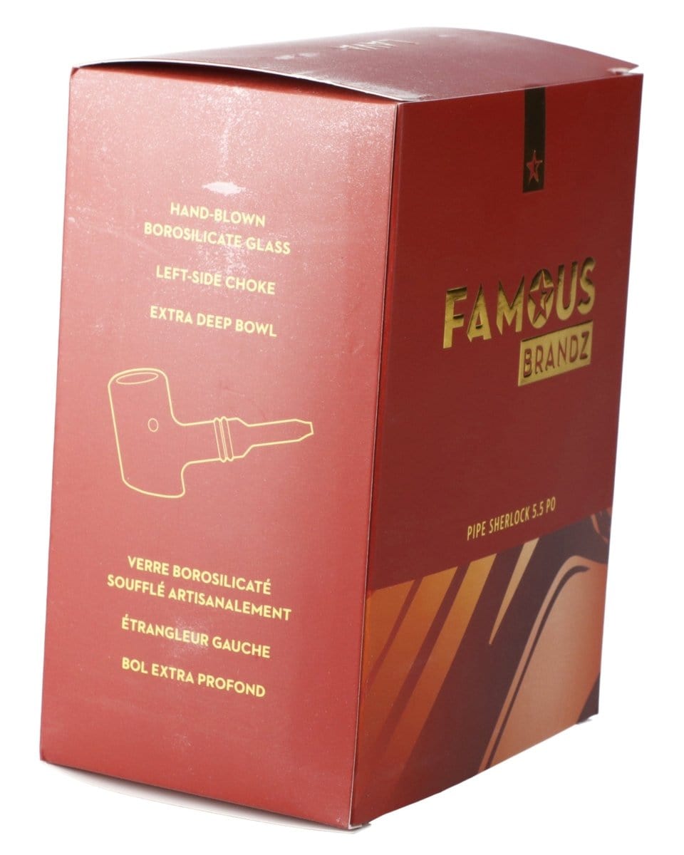 Orange Famous X-Lava Fumed Large Sherlock Pipe