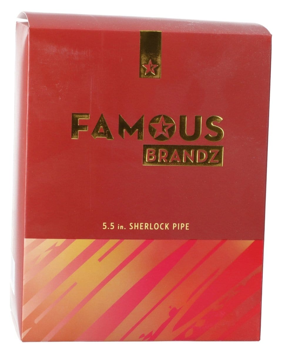 Orange Famous X-Lava Fumed Large Sherlock Pipe