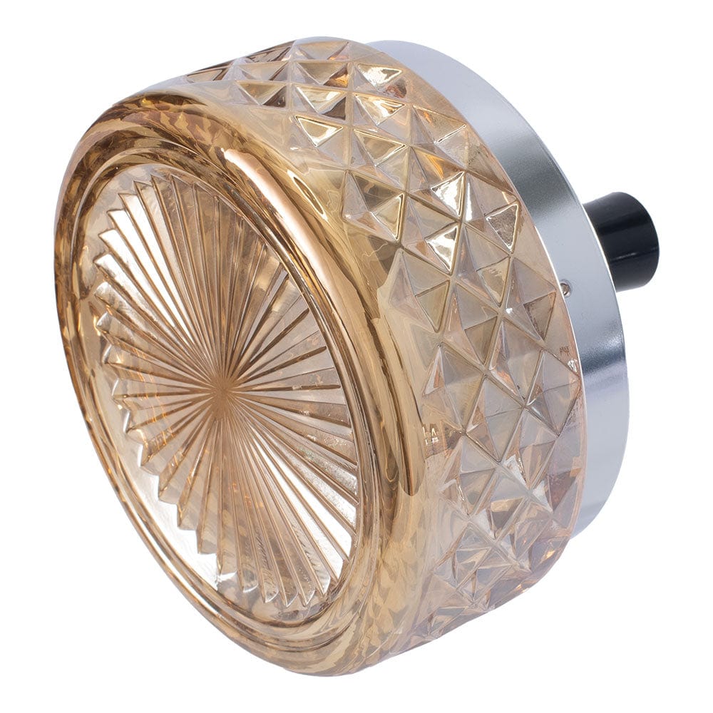 Gem-cut Glass Spinning Ashtray | 4.75"
