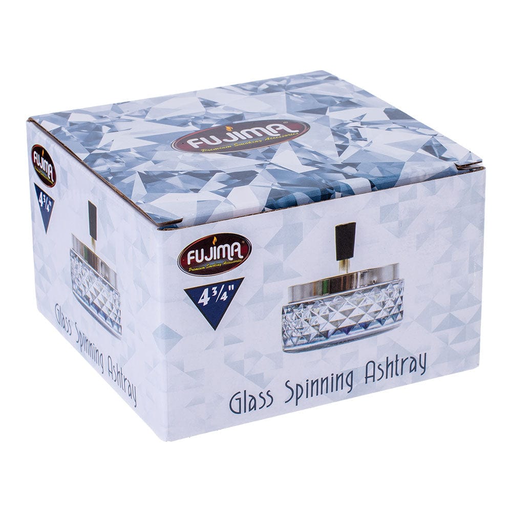 Gem-cut Glass Spinning Ashtray | 4.75"