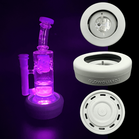 USB Recharge Silicone Base Bumper 3in-4.25in Straight Tube + Beaker Sleeve