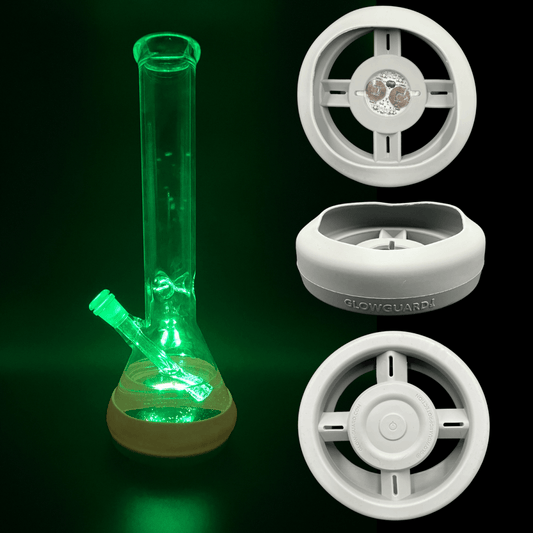 USB Recharge Silicone Base Bumper for 4.25in-6in Bong Glass Bong Straight Tube + Beaker