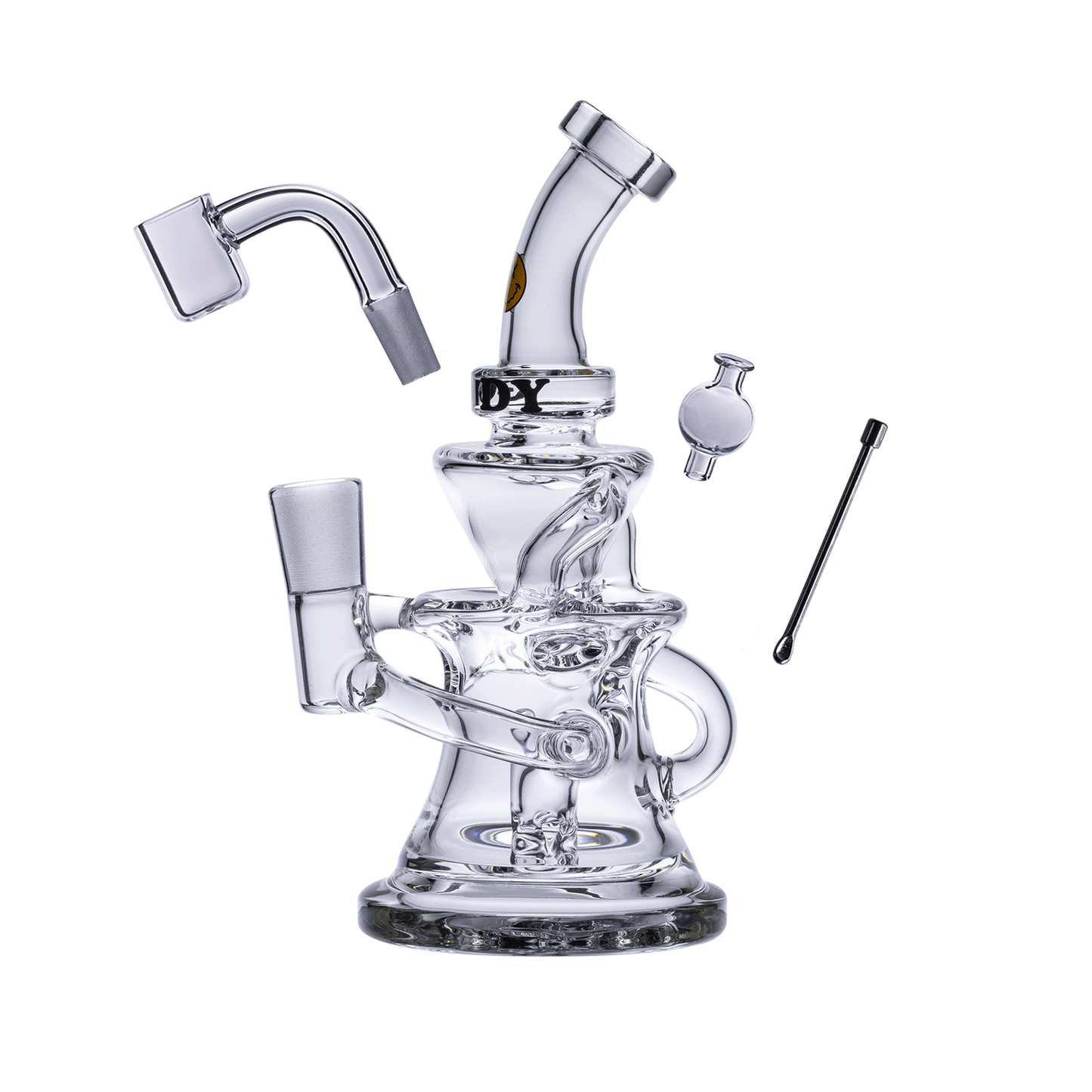Goody Glass - Miss Swiss Mini Dab Rig Recycler 4-Piece Kit