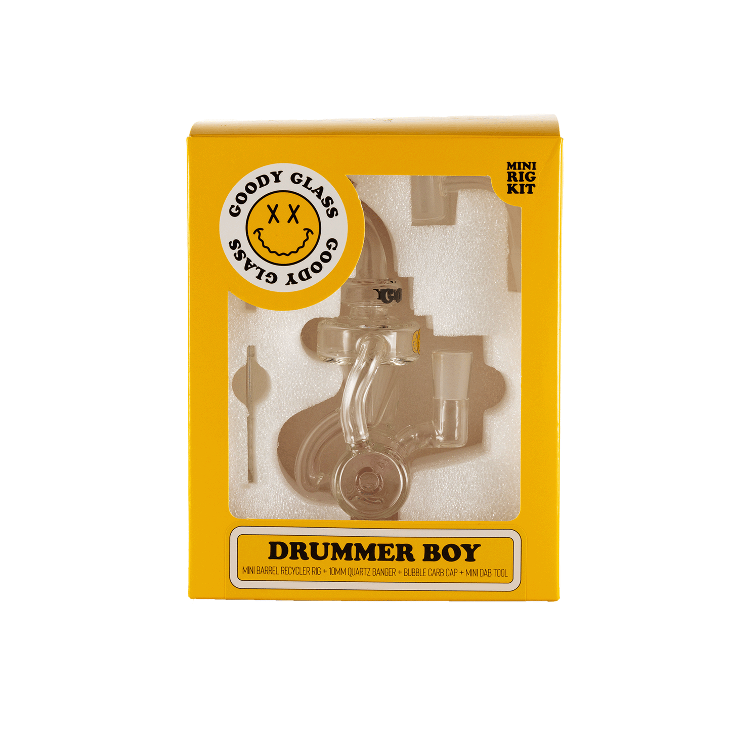 Goody Glass - Drummer Boy Mini Dab Rig Recycler 4-Piece Kit