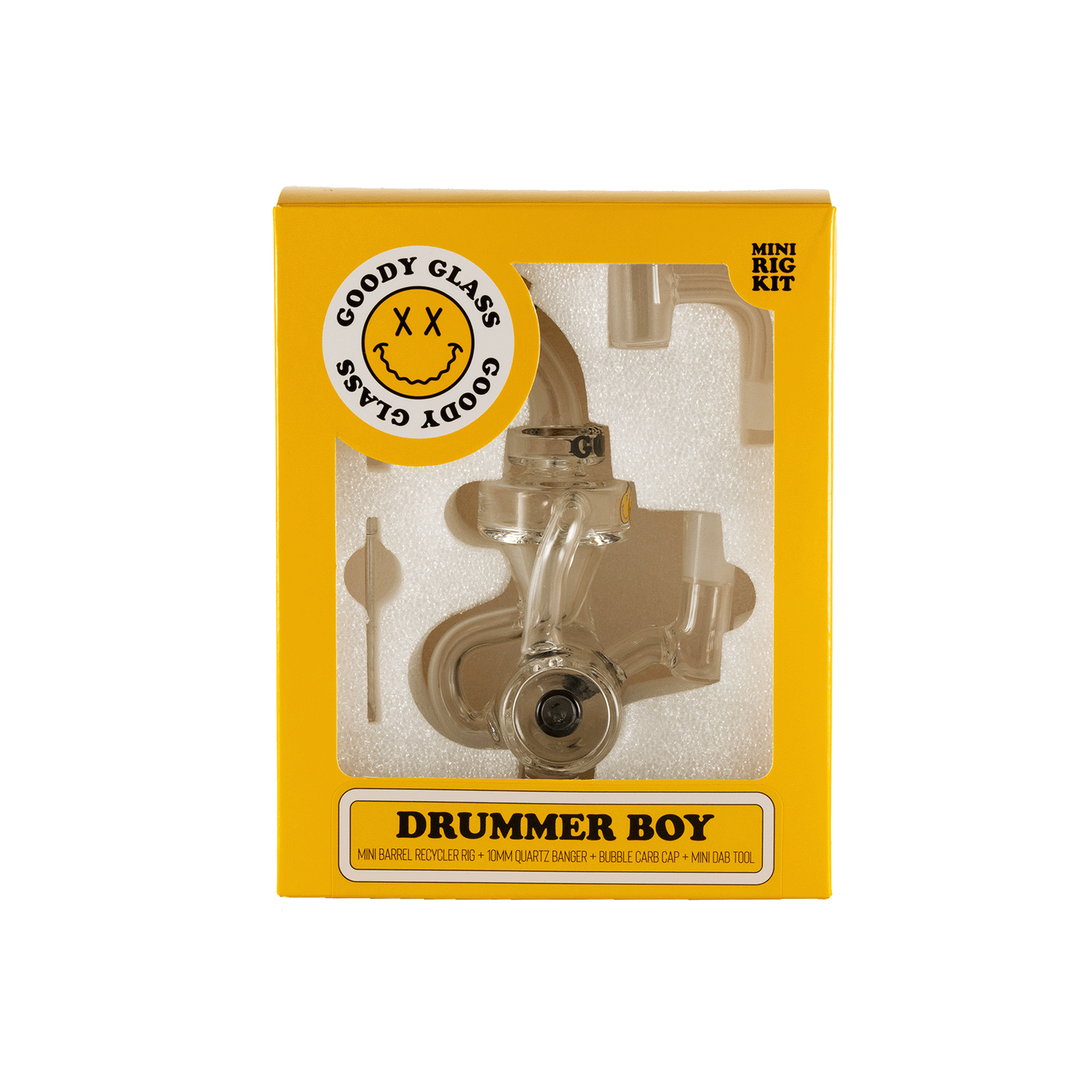 Goody Glass - Drummer Boy Mini Dab Rig Recycler 4-Piece Kit