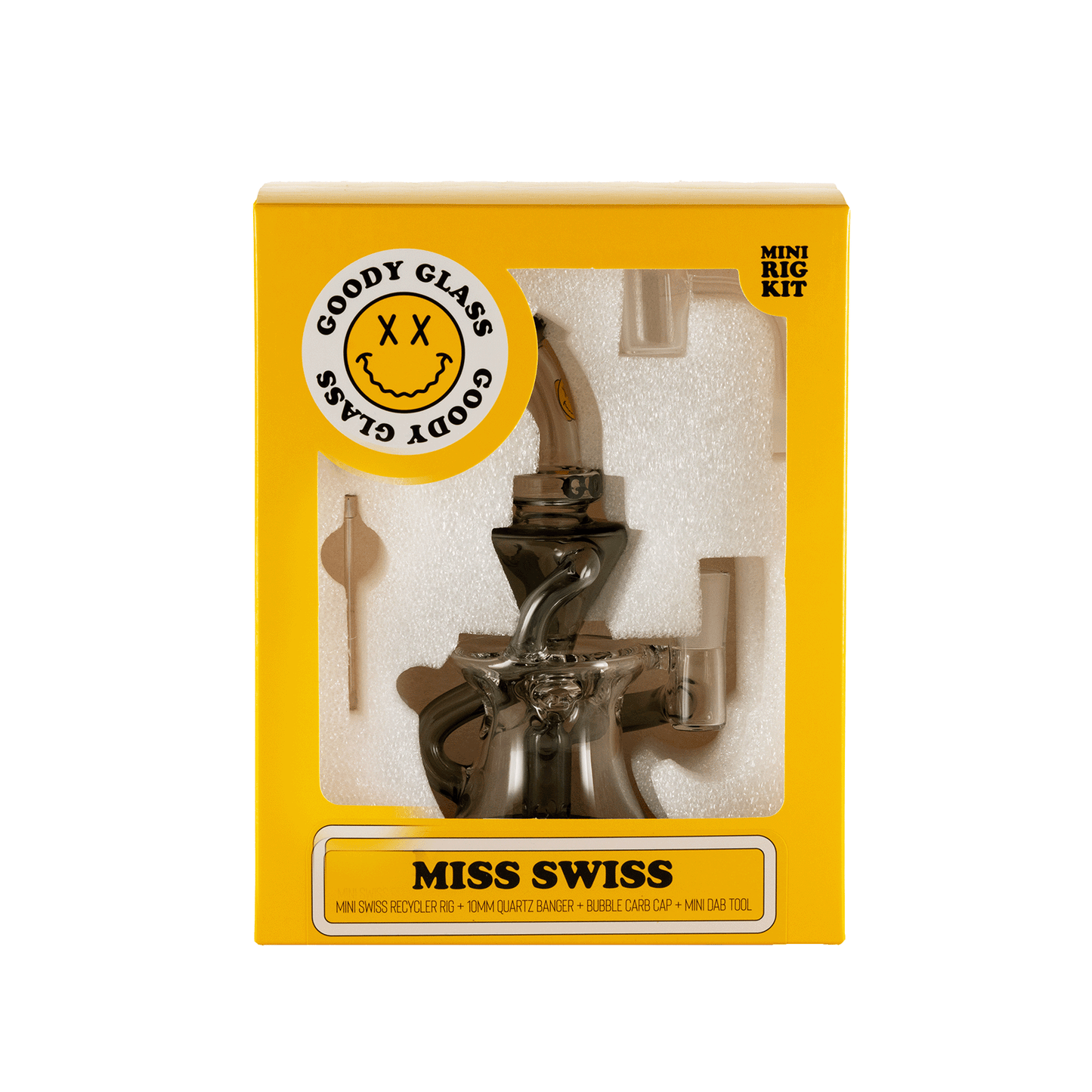 Goody Glass - Miss Swiss Mini Dab Rig Recycler 4-Piece Kit