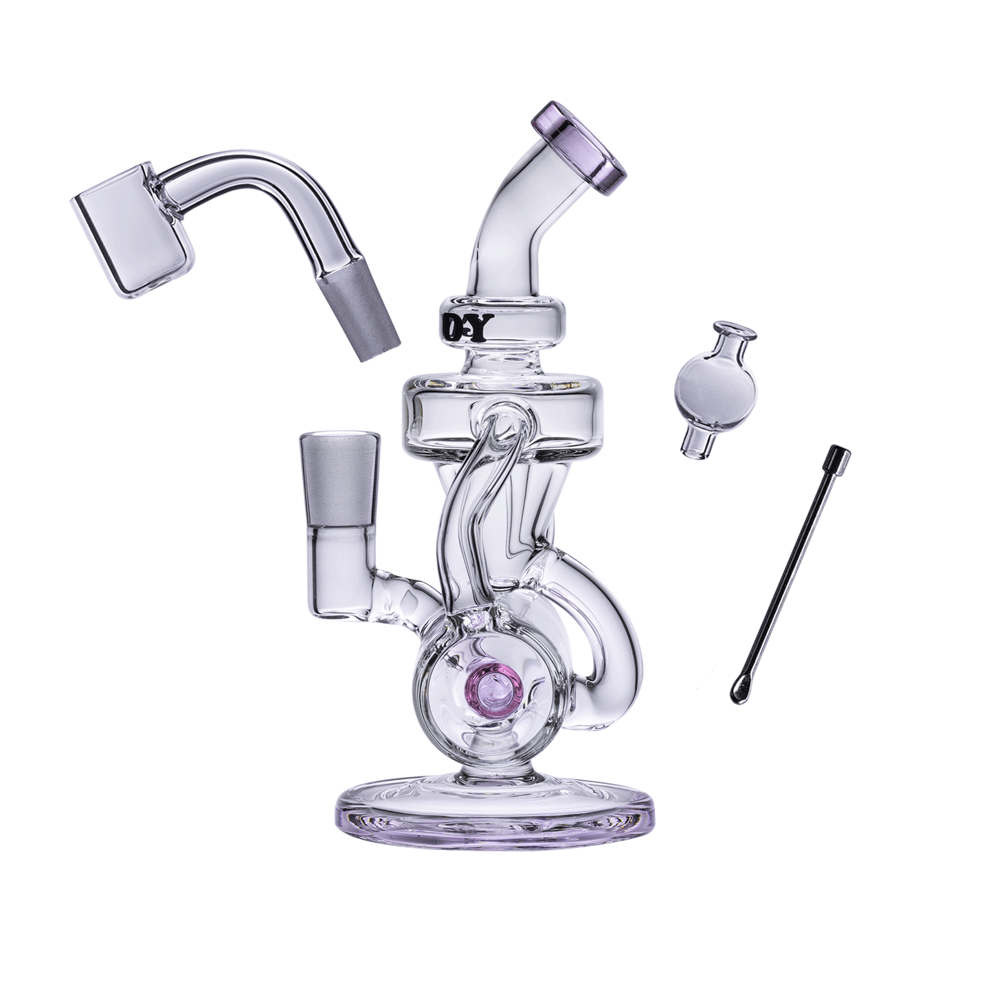 Goody Glass - Drummer Boy Mini Dab Rig Recycler 4-Piece Kit