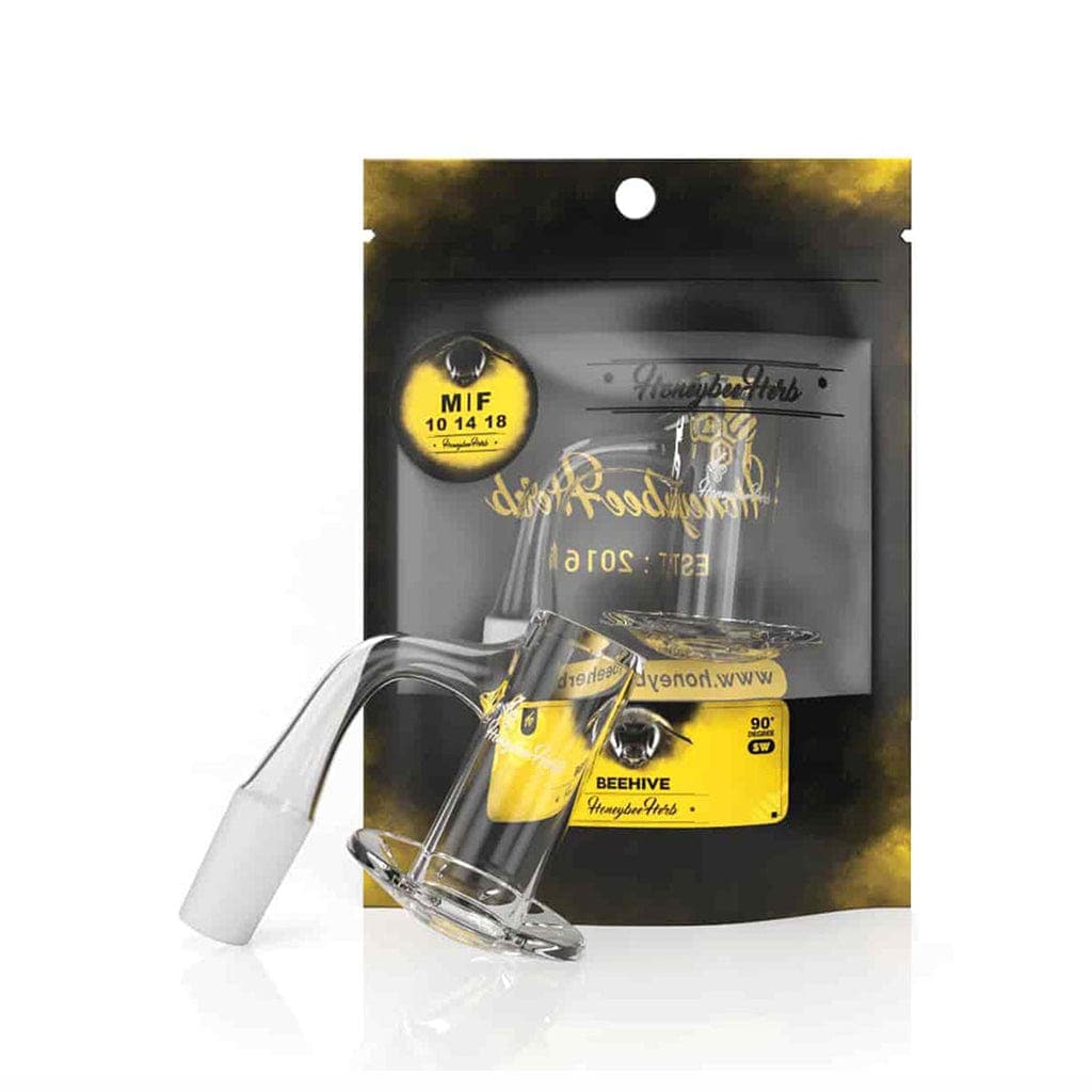 Beehive Quartz Banger - 90° | Black Line
