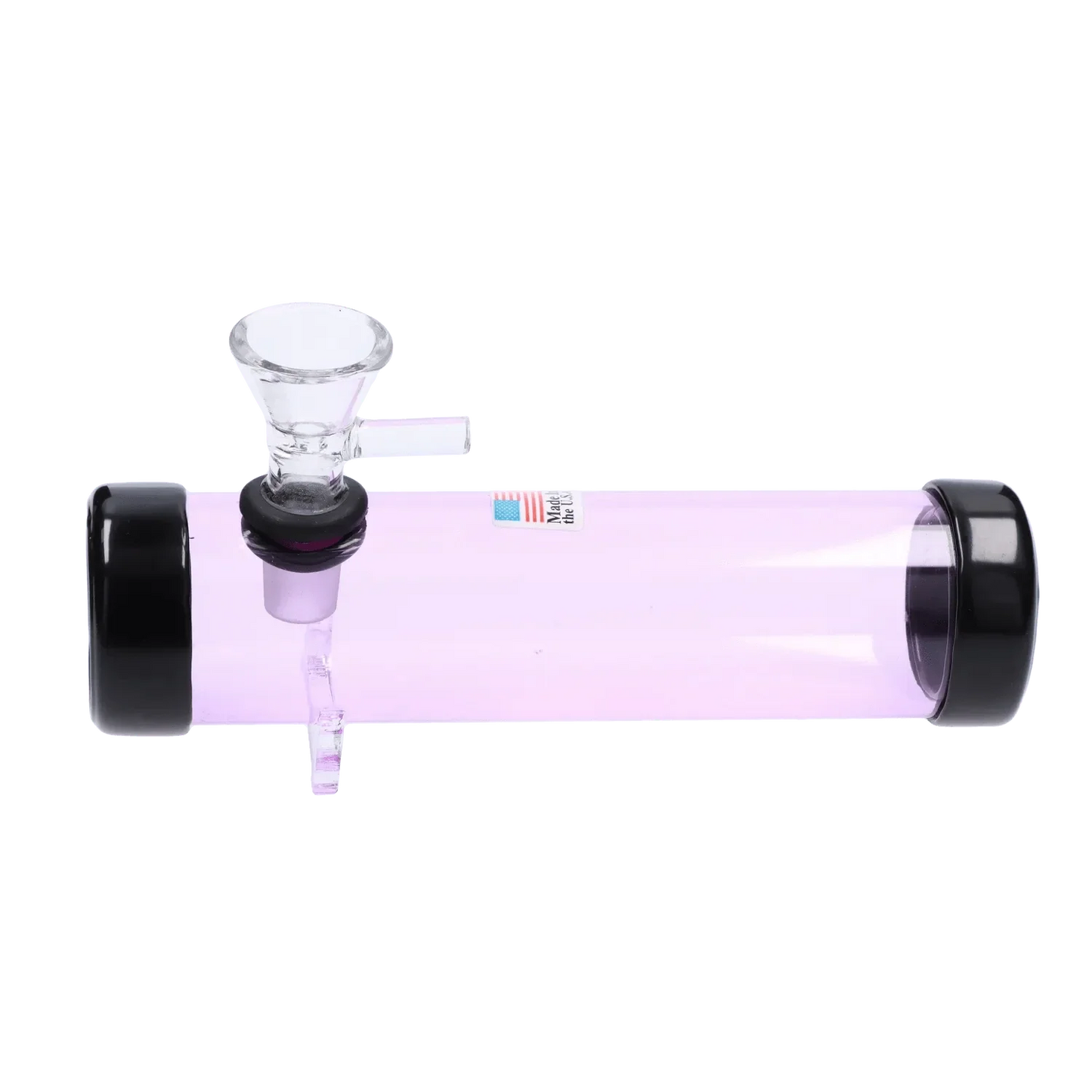 JM Plastics Smokey with Glass Bowl Acrylic Steam Roller