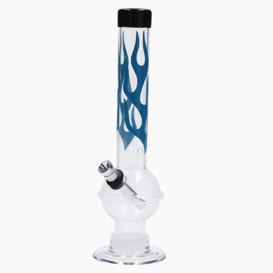 JM Plastics Flame Bubble Base with Ring and Carb Hole Acrylic Bong