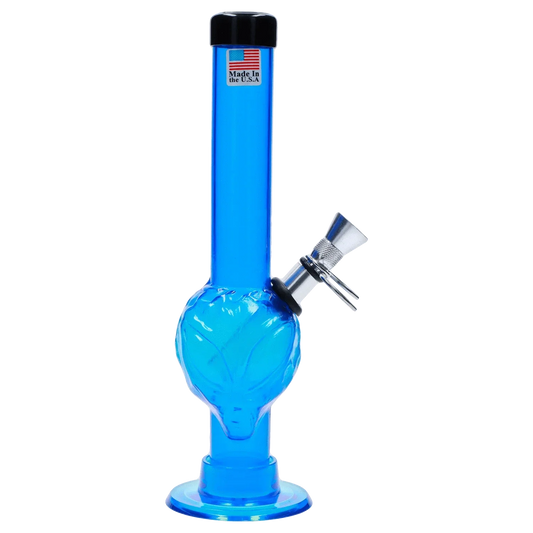 JM Plastics Alien Base with Pull Slide Acrylic Bong - 8 in.