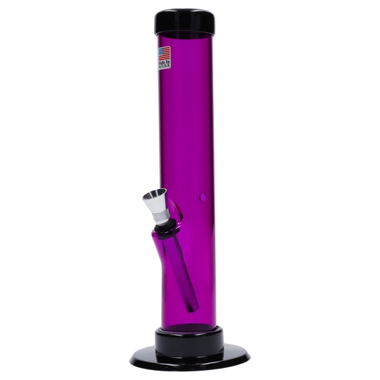 Straight Tube with Carb Hole Acrylic Bong - 9 in.