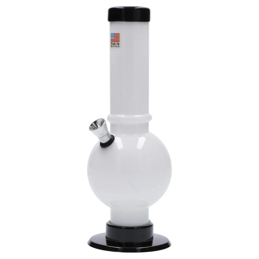 JM Plastics Bubble Base with Carb Hole Acrylic Bong - 9 in.