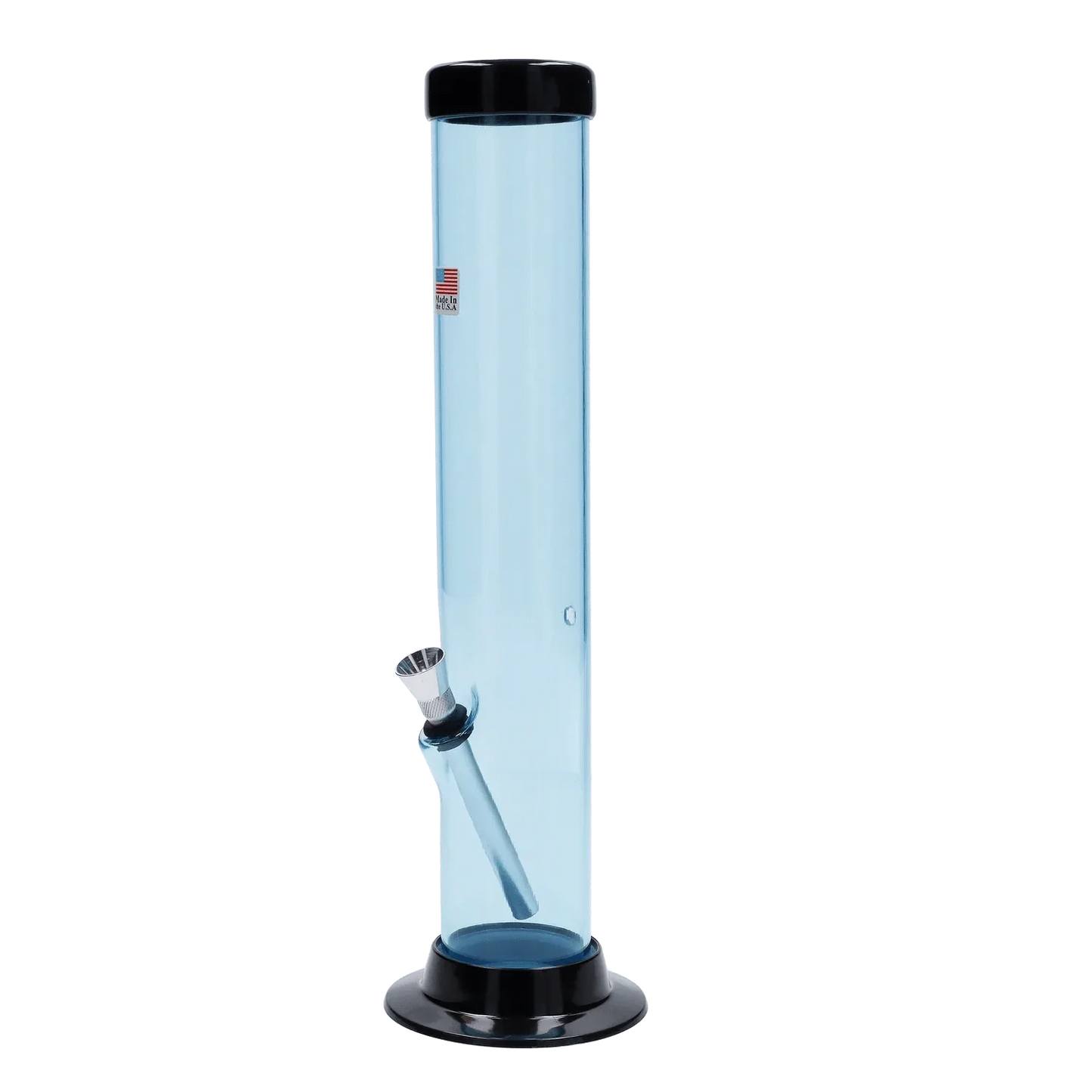 JM Plastics Large Straight Tube with Carb Hole Acrylic Bong - 12 in.