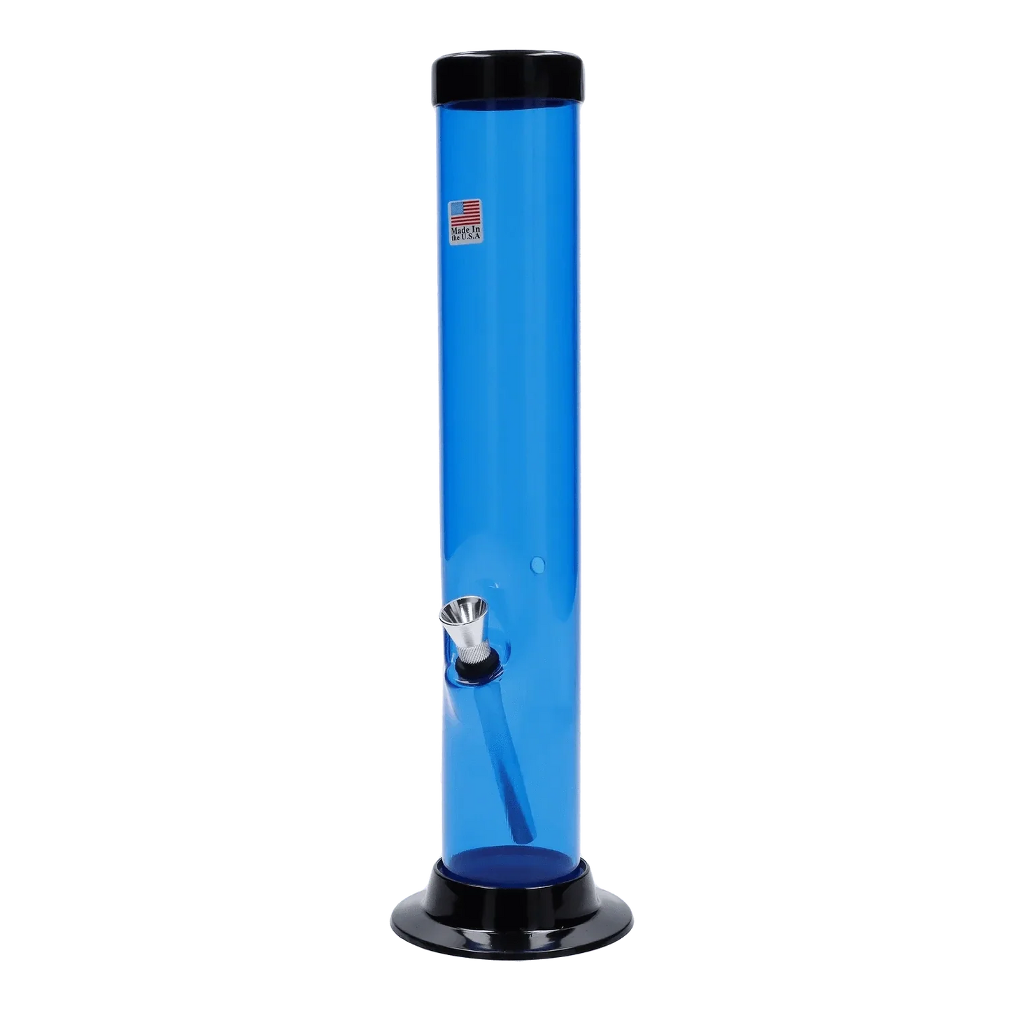 JM Plastics Large Straight Tube with Carb Hole Acrylic Bong - 12 in.