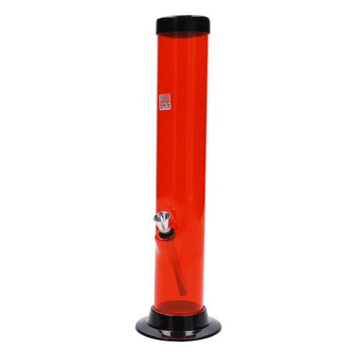 JM Plastics Large Straight Tube with Carb Hole Acrylic Bong - 12 in.