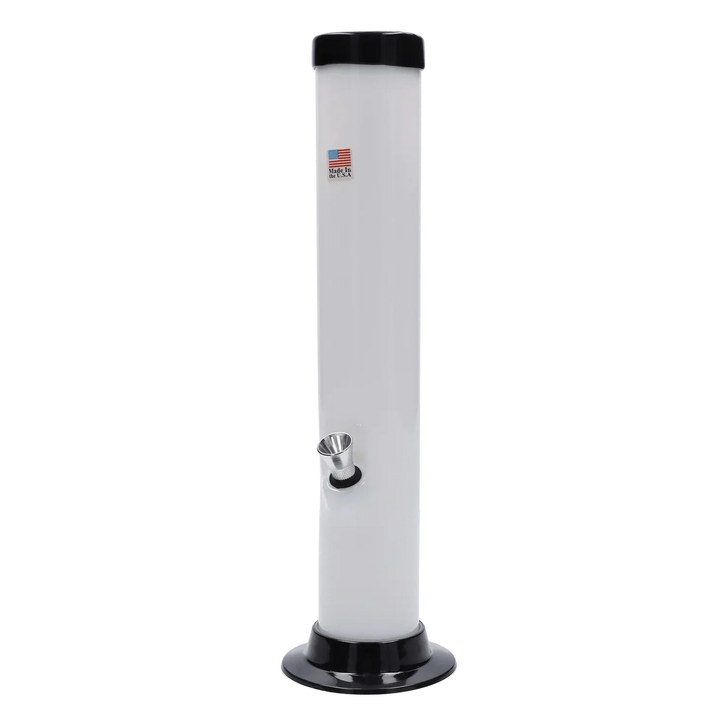 JM Plastics Large Straight Tube with Carb Hole Acrylic Bong - 12 in.