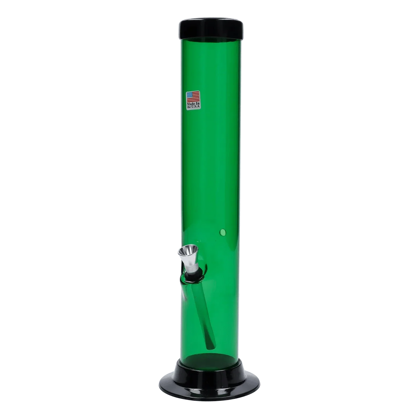 JM Plastics Large Straight Tube with Carb Hole Acrylic Bong - 12 in.