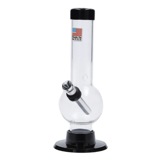JM Plastics Mini Bubble Base with Carb Hole Acrylic Bong - 6 in.