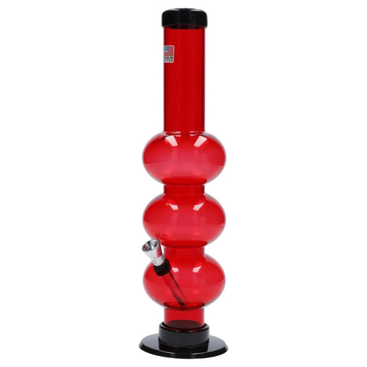 JM Plastics Triple Bubble Acrylic Bong - 12 in