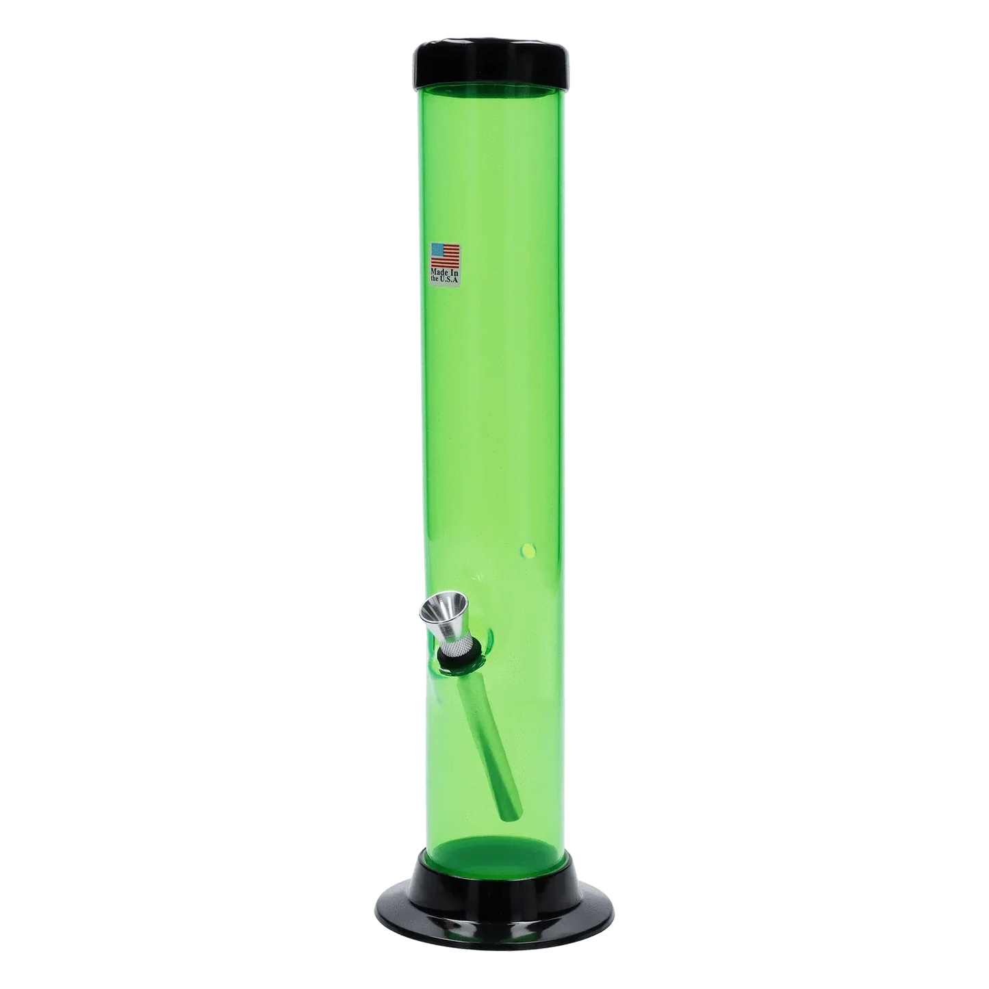 JM Plastics Large Straight Tube with Carb Hole Acrylic Bong - 12 in.