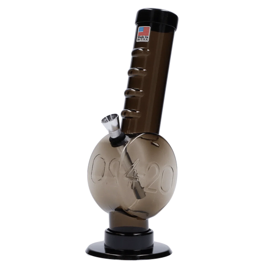 JM Plastics 420 Coin Base with Grip Acrylic Bong - 9 in.