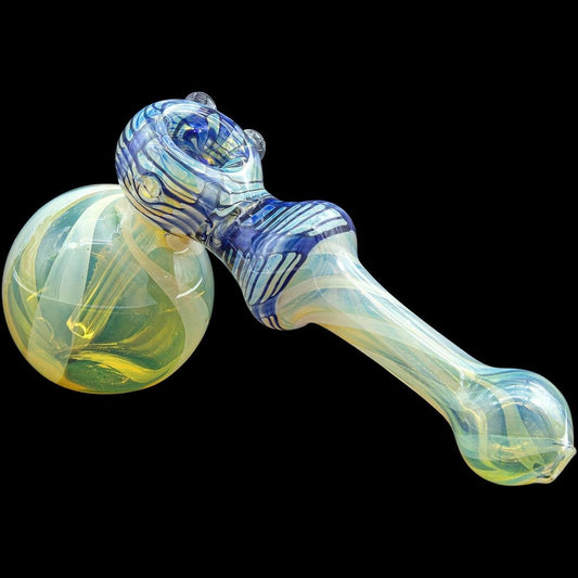"Raked Hammer" Fumed Hammer Bubbler Pipe (Various Colors)