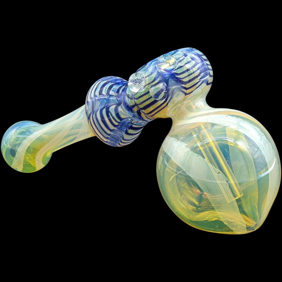 "Raked Hammer" Fumed Hammer Bubbler Pipe (Various Colors)