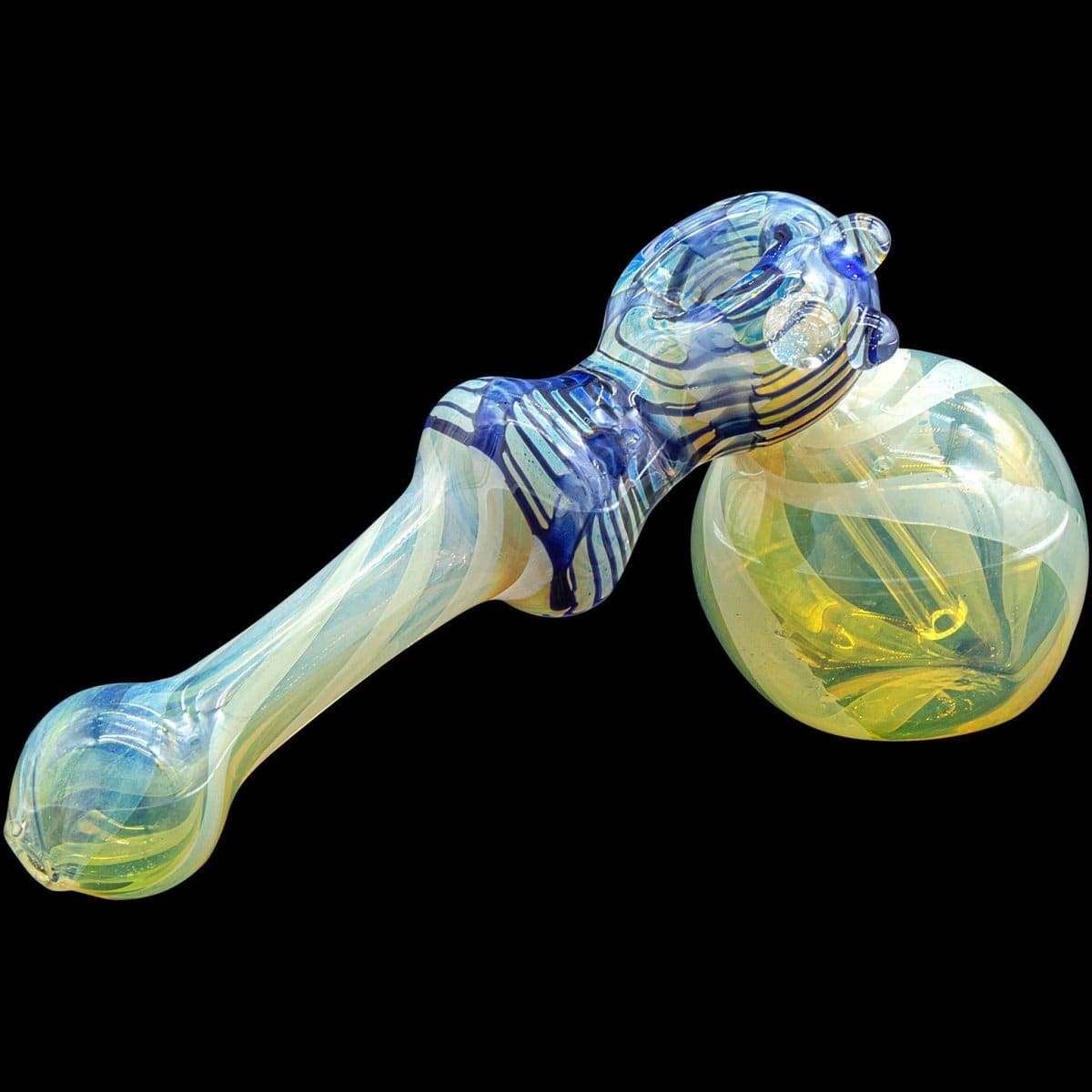 "Raked Hammer" Fumed Hammer Bubbler Pipe (Various Colors)
