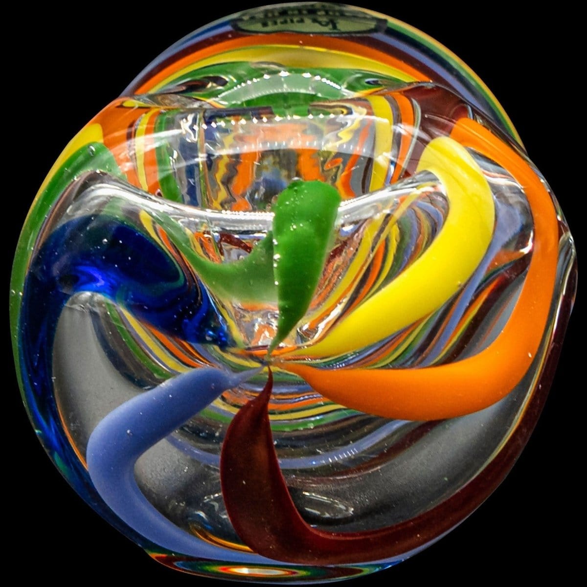 "Easter Egg" Rainbow Swirl Heavy Egg-Shaped Pipe