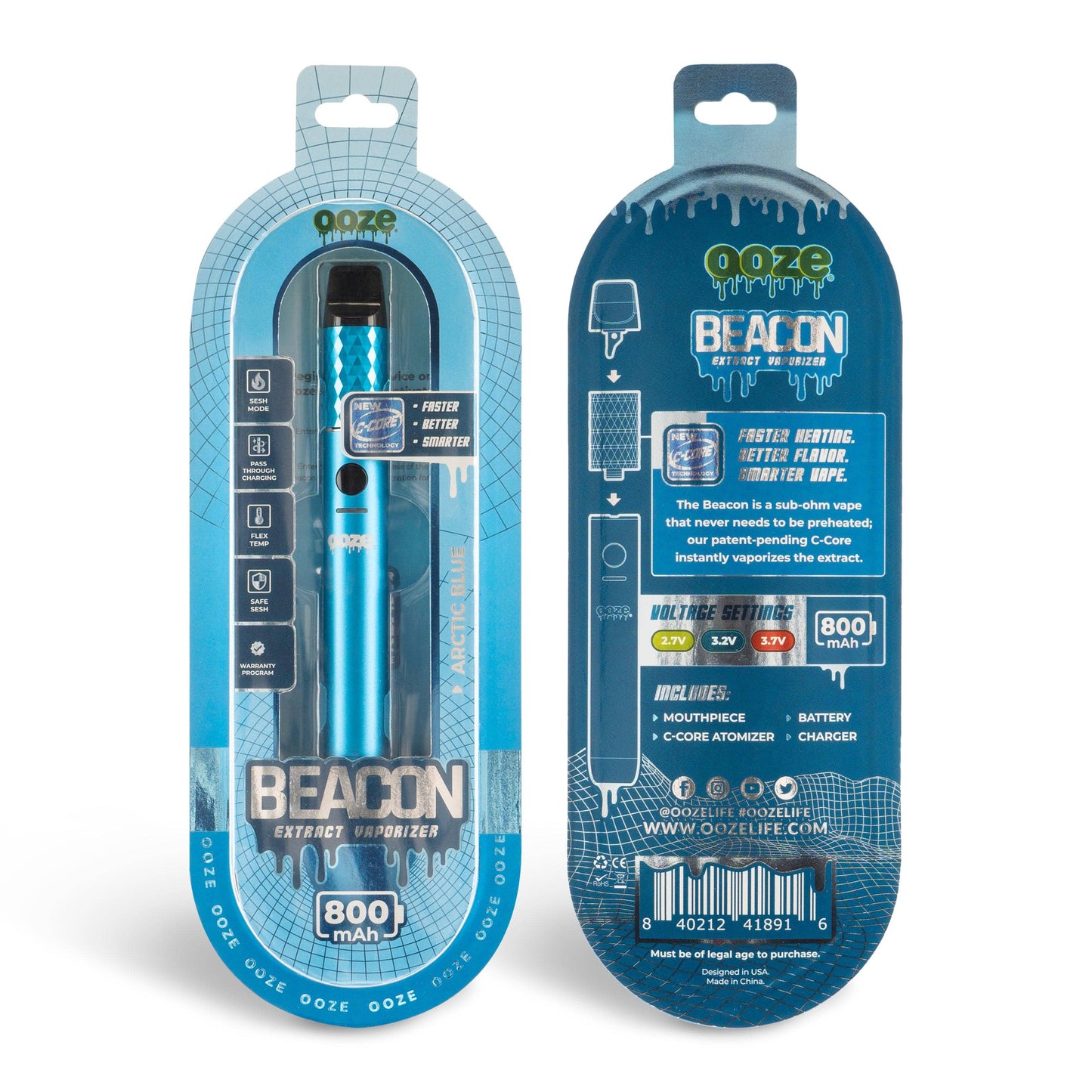 Ooze Beacon Extract Vaporizer  C-Core 800 mAh