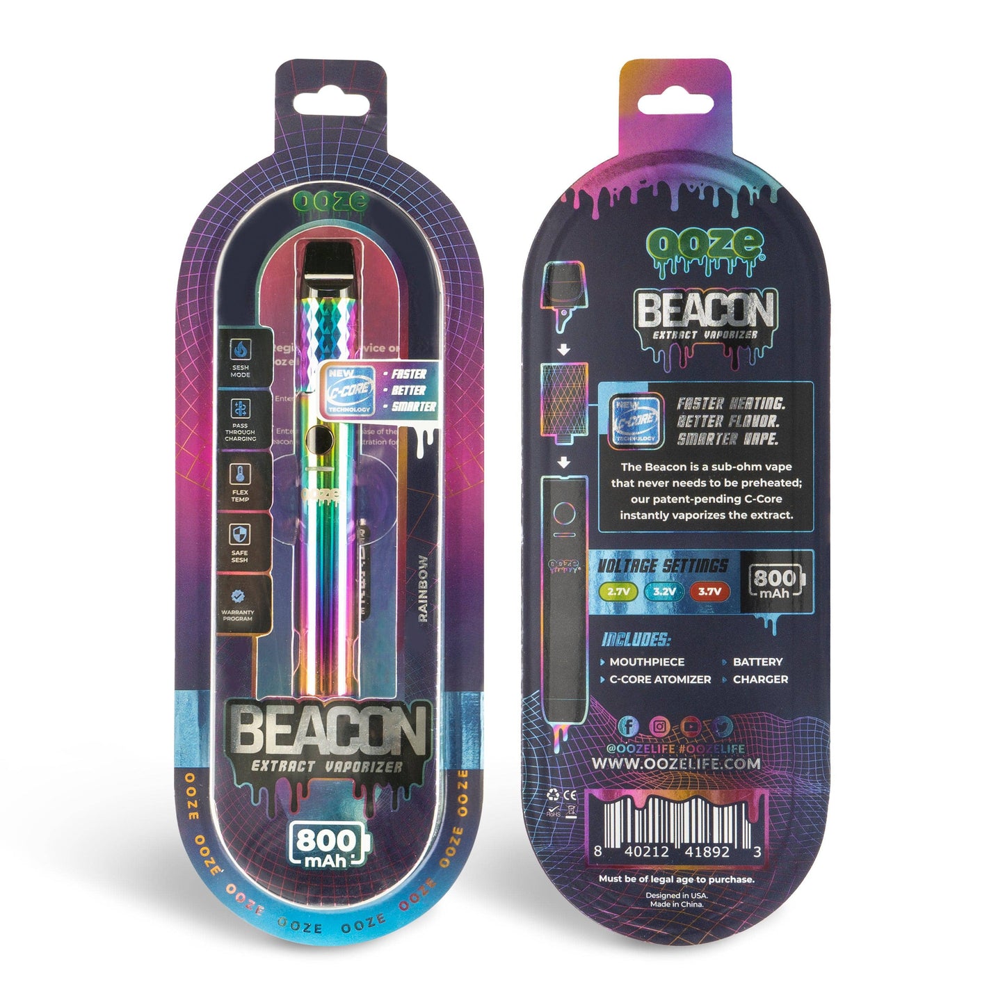 Ooze Beacon Extract Vaporizer  C-Core 800 mAh