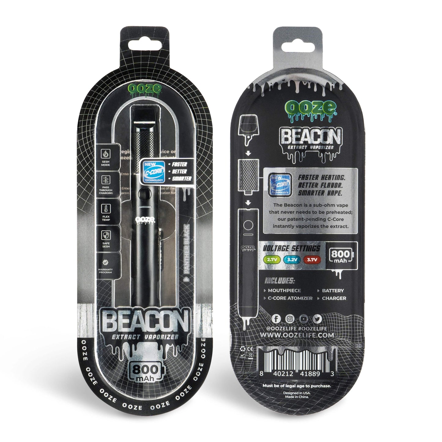 Ooze Beacon Extract Vaporizer  C-Core 800 mAh