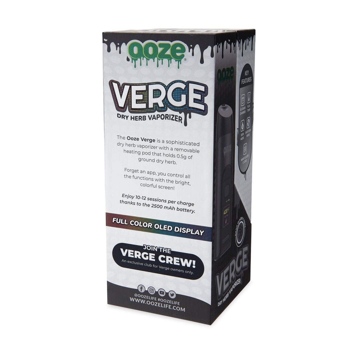 Ooze Verge Dry Herb Vaporizer â€“ 2500 mAh C-Core