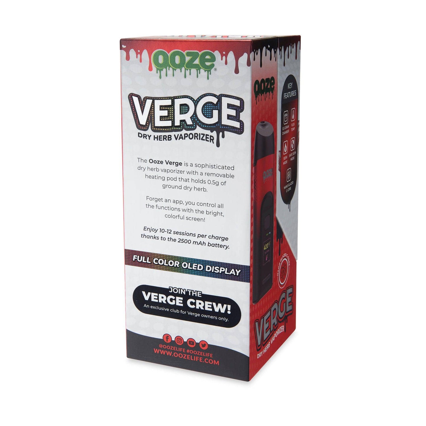 Ooze Verge Dry Herb Vaporizer â€“ 2500 mAh C-Core