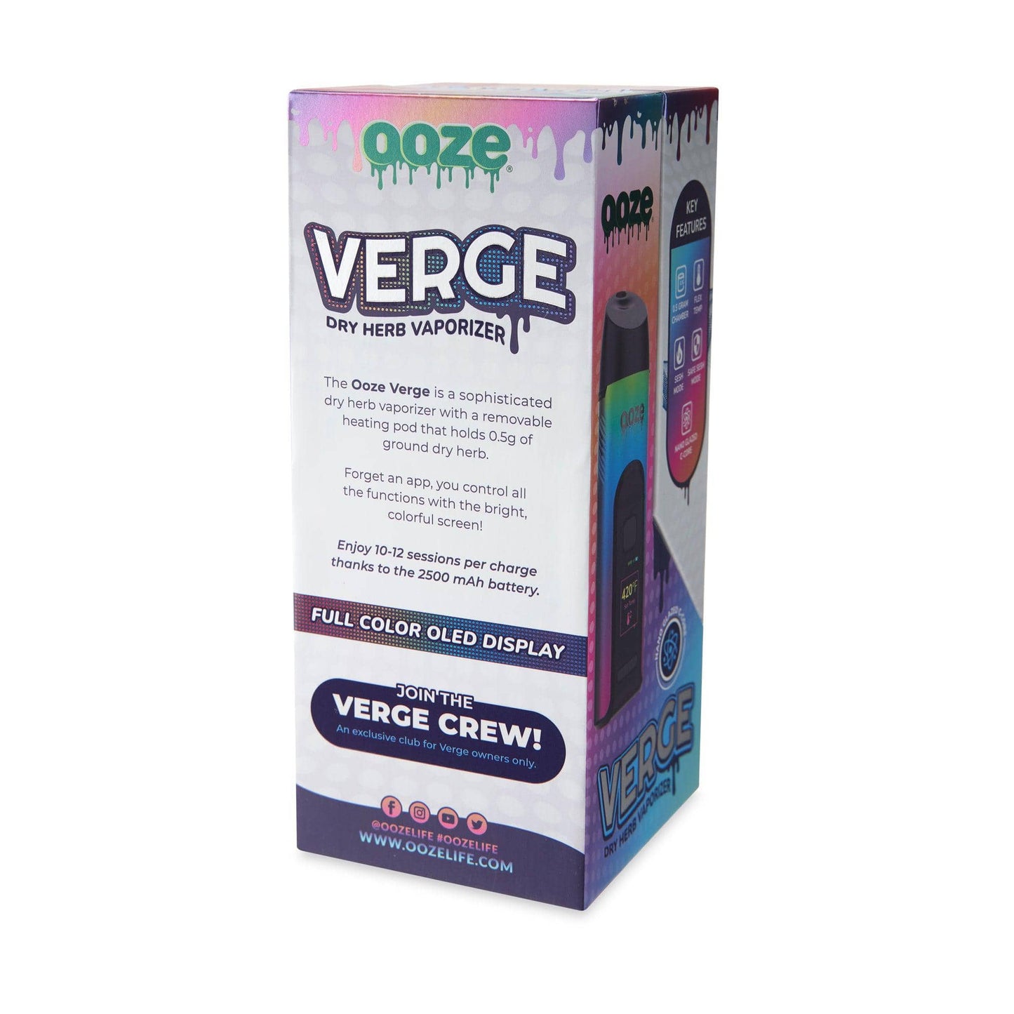Ooze Verge Dry Herb Vaporizer â€“ 2500 mAh C-Core