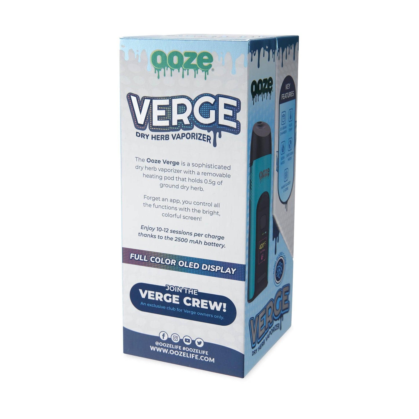 Ooze Verge Dry Herb Vaporizer â€“ 2500 mAh C-Core