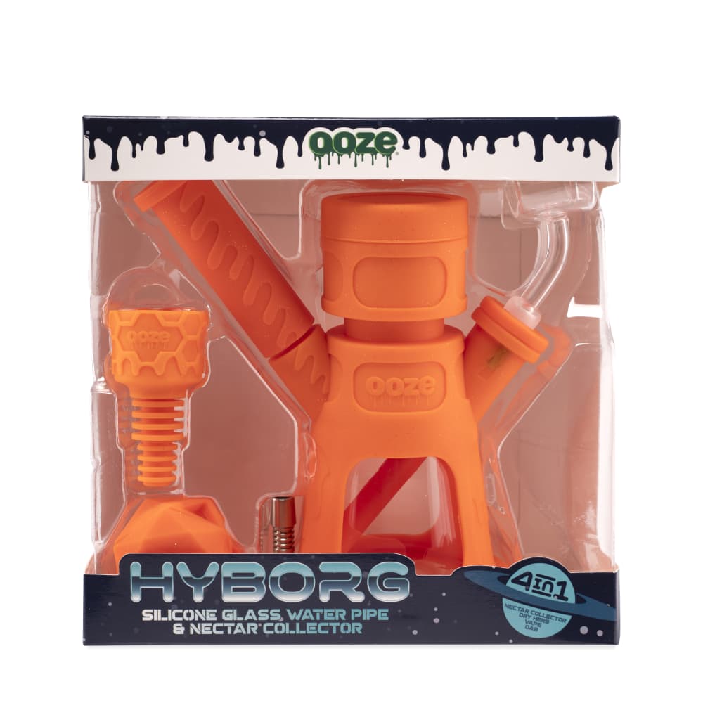 OozeÂ HyborgÂ Silicone Glass 4-in-1 Hybrid Bong and Nectar Collector