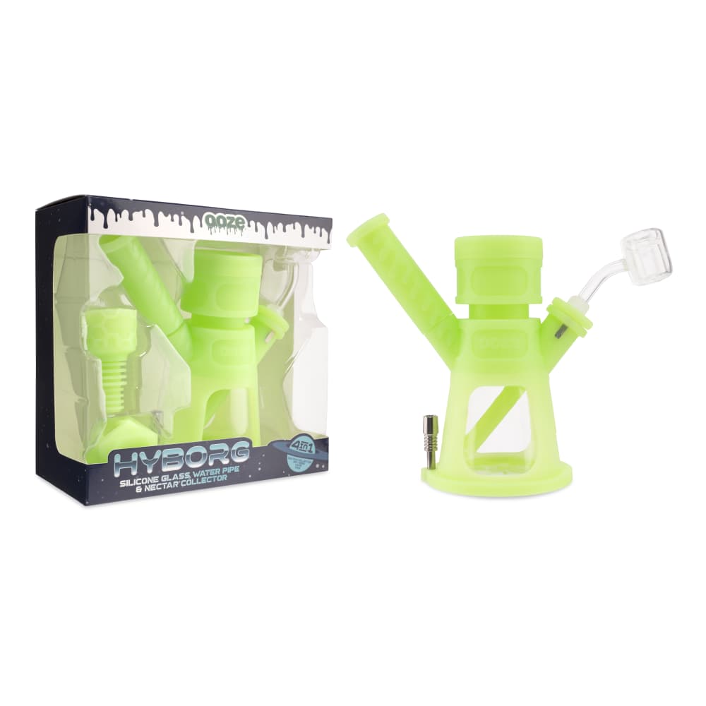 OozeÂ HyborgÂ Silicone Glass 4-in-1 Hybrid Bong and Nectar Collector