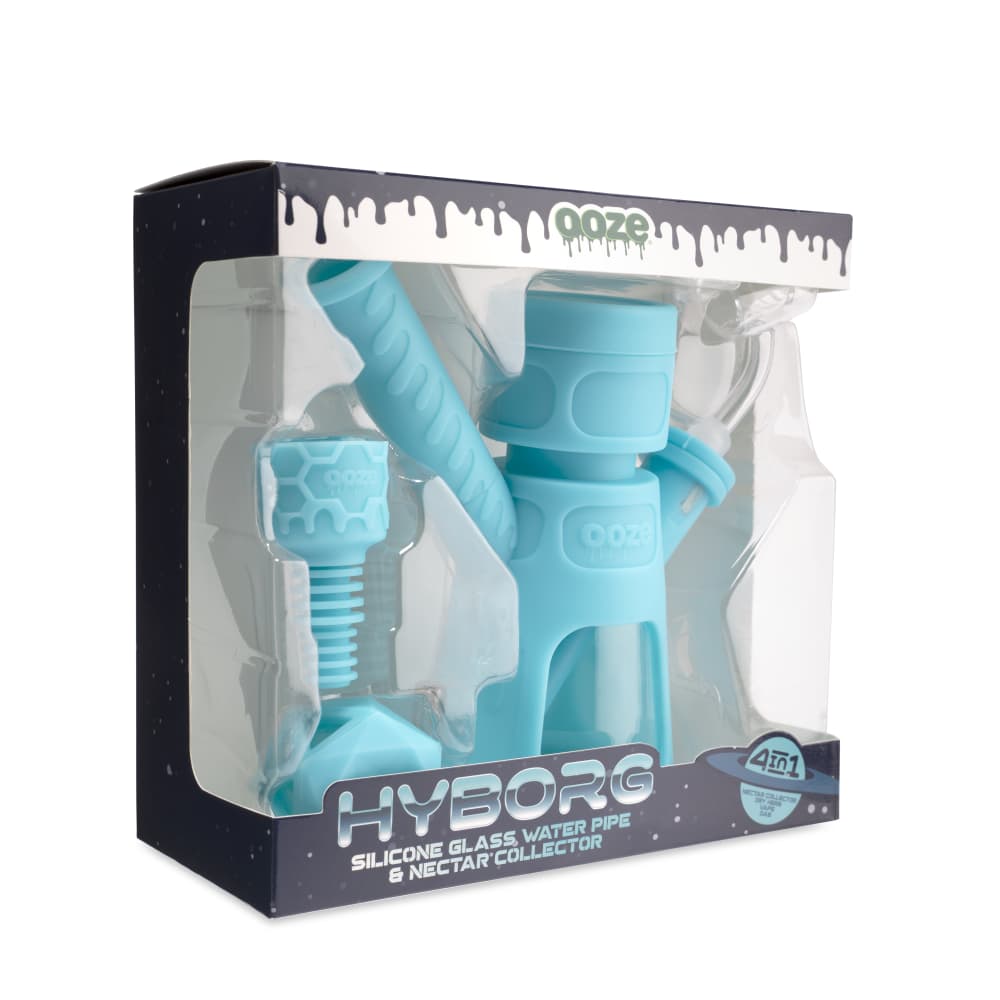 OozeÂ HyborgÂ Silicone Glass 4-in-1 Hybrid Bong and Nectar Collector