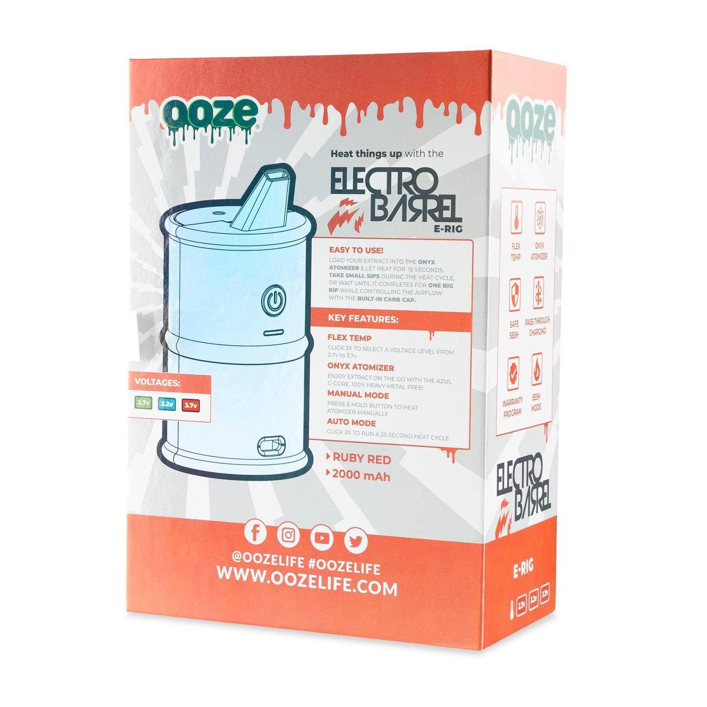 Ooze Electro Barrel E-Rig  C-Core 2000 mAh