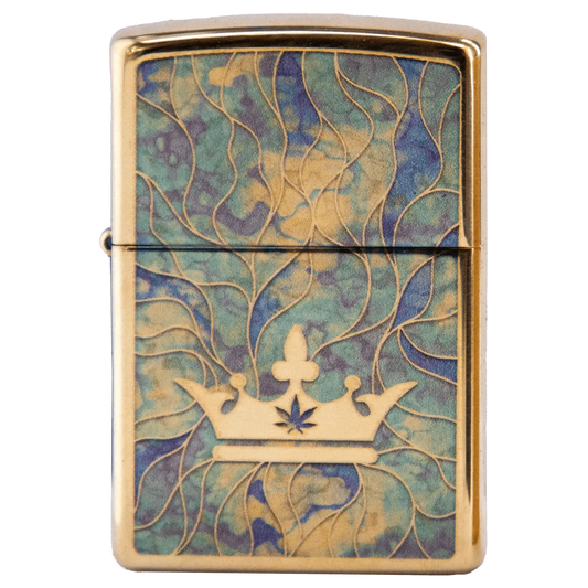 Queen of Bud Blue Topaz Mosaic Zippo