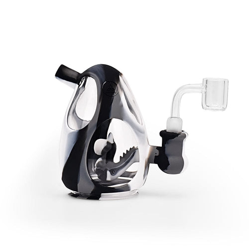 5'' Silicone Dino Egg Rig - Black & White Marble