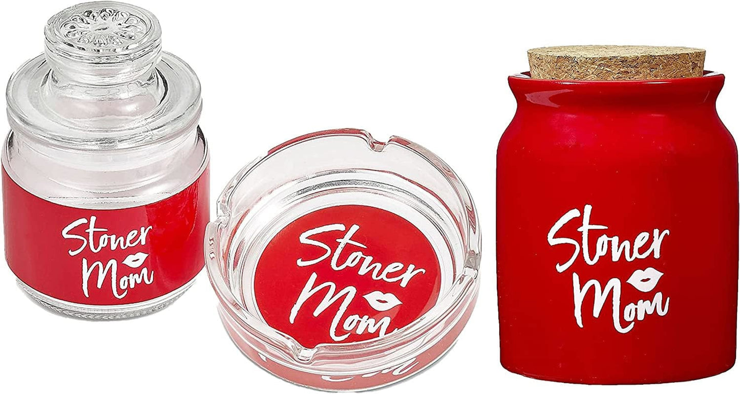 Stoner Mom Ashtray and Stash Jar set